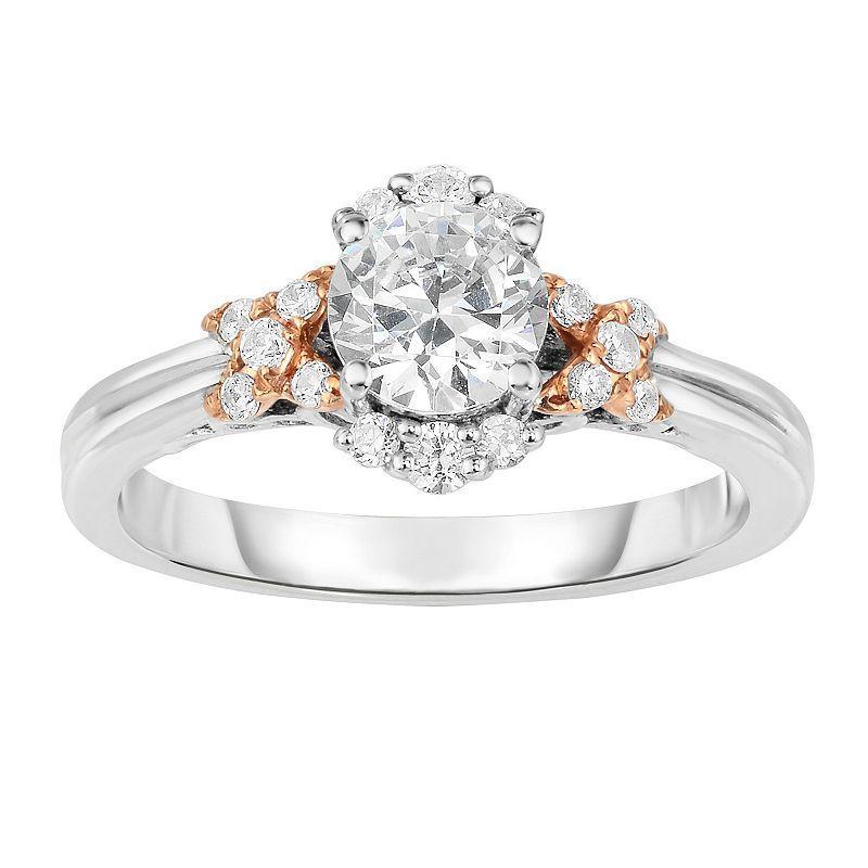 Two Tone 14k Gold 1 Carat T.W. Diamond Engagement Ring, Womens Product Image