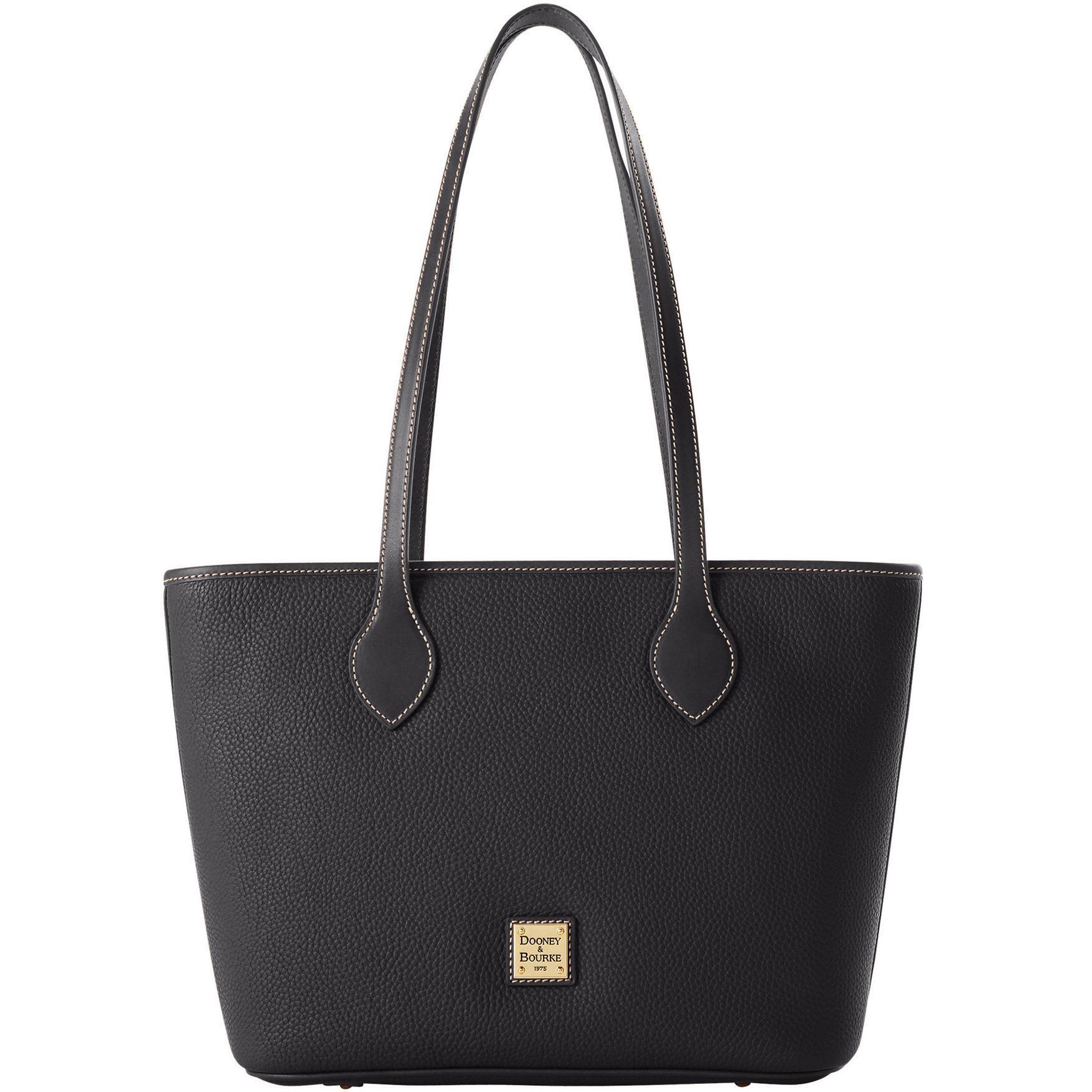 Dooney & Bourke Womens Pebble Grain Leather Tote Shopping Bag in Black Product Image