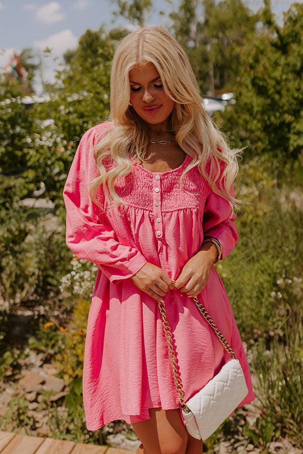 Manhattan Meeting Tunic Dress In Pink Curves Product Image