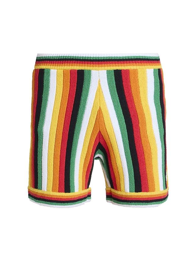 Mens Striped Toweling Shorts Product Image