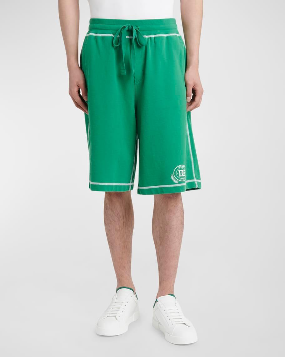 Mens Contrast-Stitch Logo Shorts Product Image