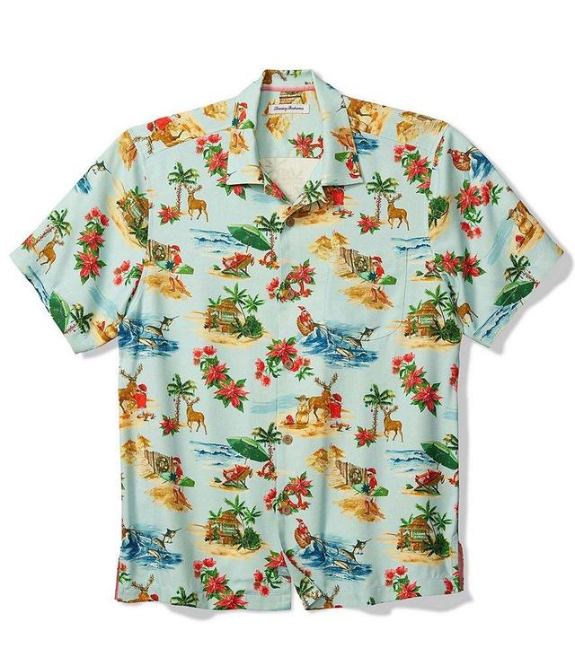 Tommy Bahama Big & Tall Santa Shores Short Sleeve Silk Shirt Product Image