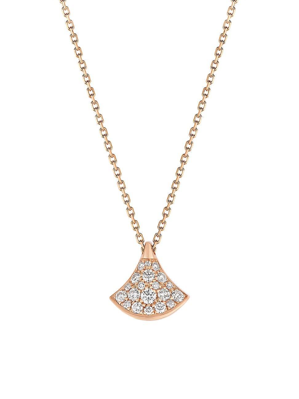 Womens Divas Dream 18K Rose Gold & 0.19 TCW Diamond Pendant Necklace Product Image