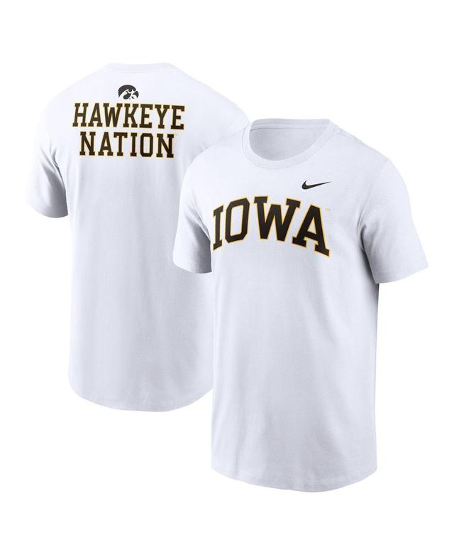 Nike Mens White Iowa Hawkeyes Blitz 2-Hit T-Shirt Product Image