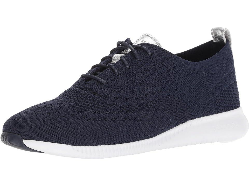 Cole Haan 2.Zerogrand Stitchlite Oxford (Marine Knit/Ch Argento Metallic/Optic White) Women's Shoes Product Image