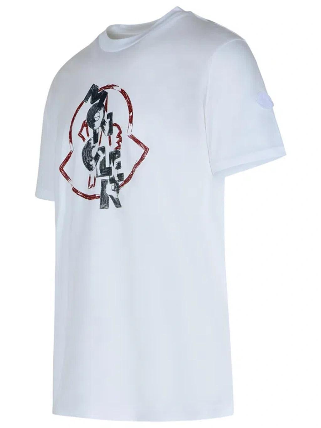 MONCLER White Cotton T-shirt Product Image