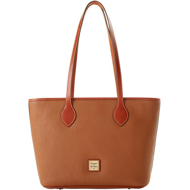 Dooney & Bourke Womens Pebble Grain Leather Tote Shopping Bag in Caramel Product Image