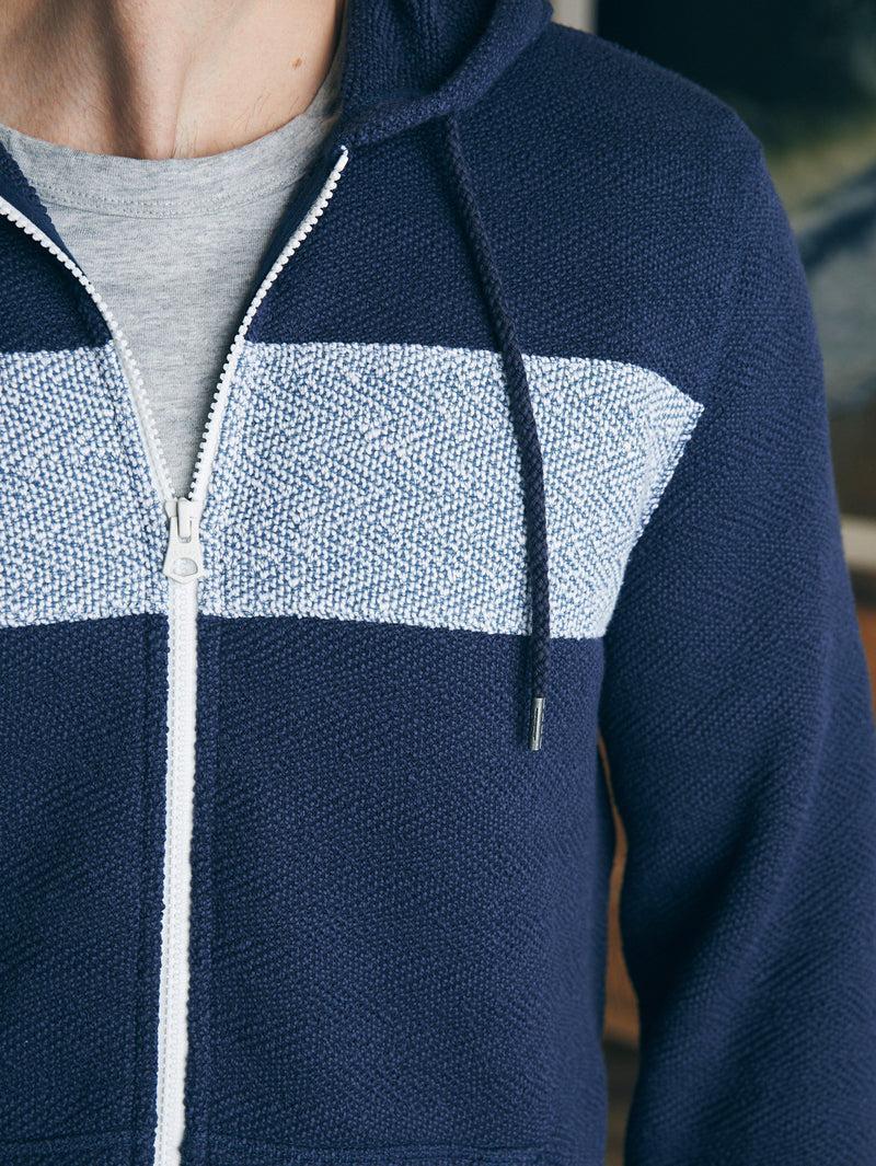 Whitewater Full Zip Hoodie - Blue Nights Surf Stripe Product Image