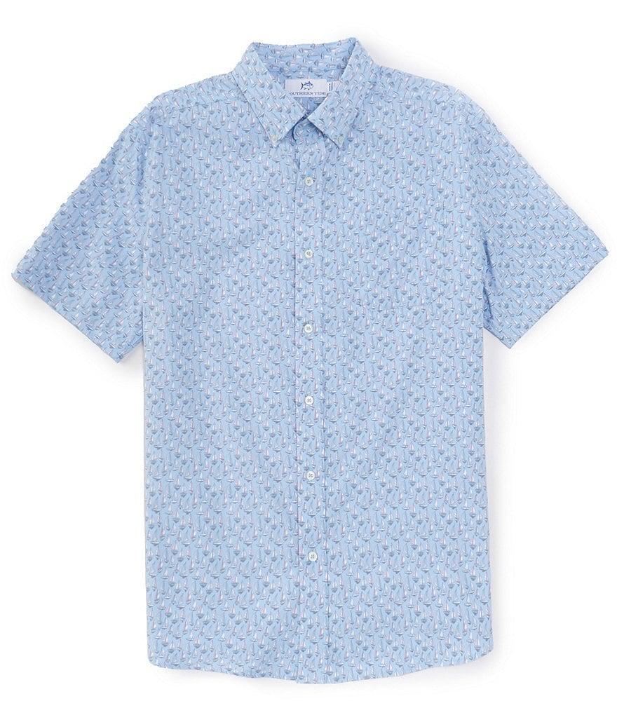 Southern Tide Intercoastal Performance Stretch Forget A-Boat It Short Sleeve Woven Shirt Product Image