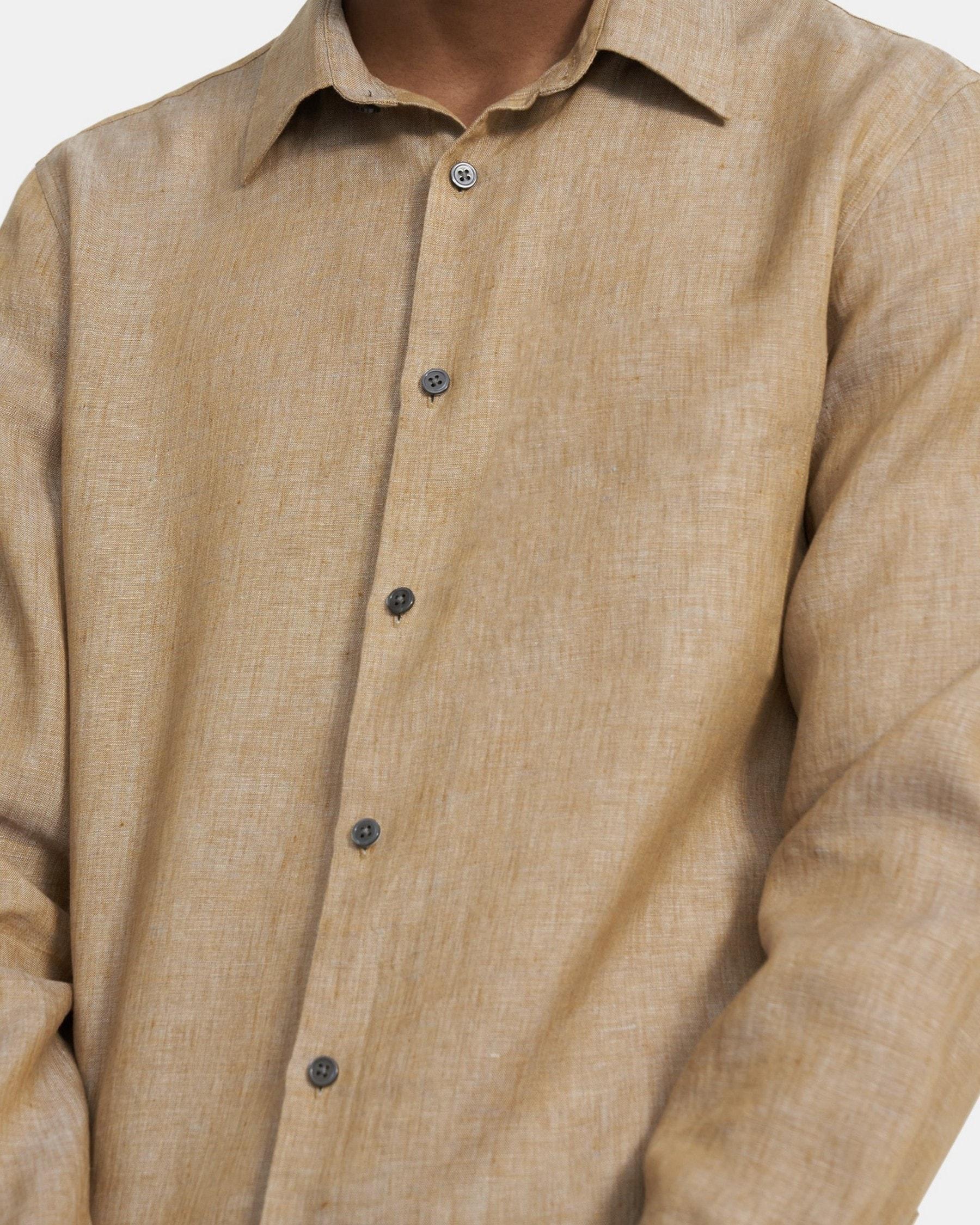 Standard-Fit Shirt in Linen Product Image