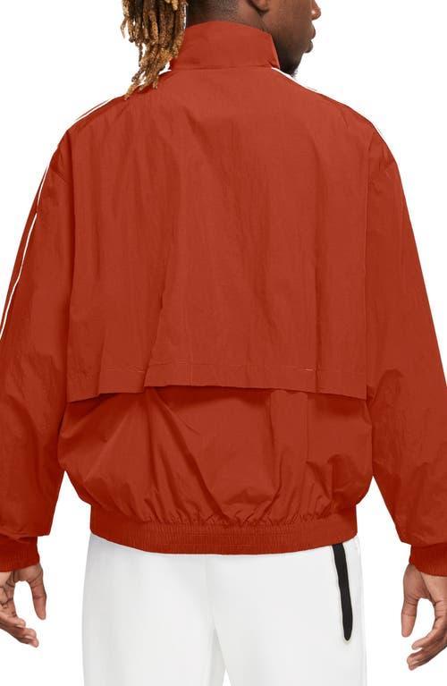 NIKE Men's  Sportswear Solo Swoosh Woven Track Jacket In Dragon Red/white Product Image