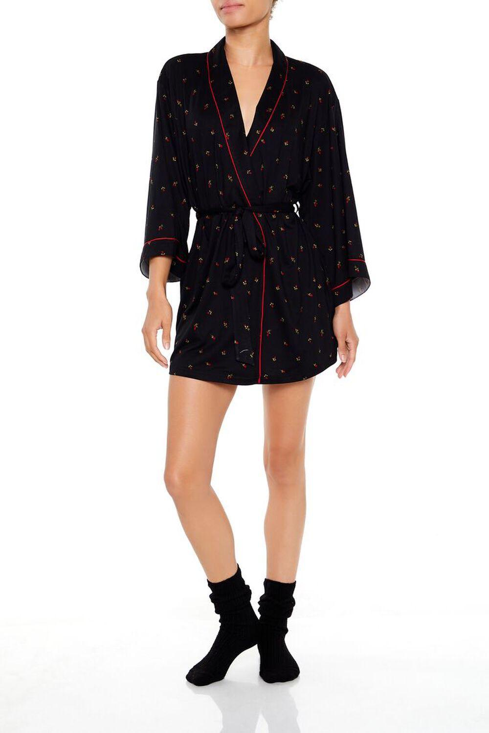 Ditsy Floral Tie-Waist Robe | Forever 21 Product Image