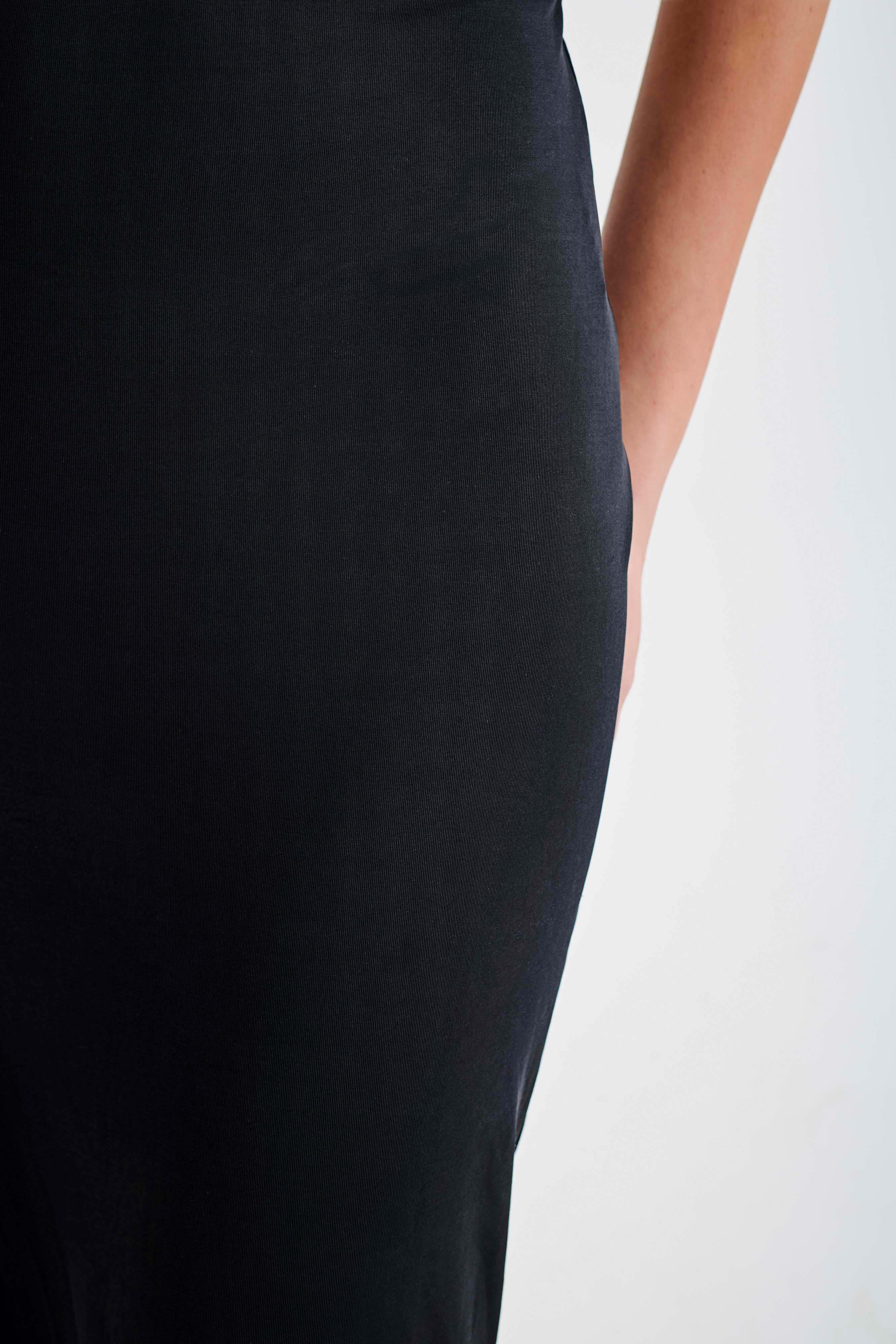 Charlene Slinky Midi Skirt - Black Product Image