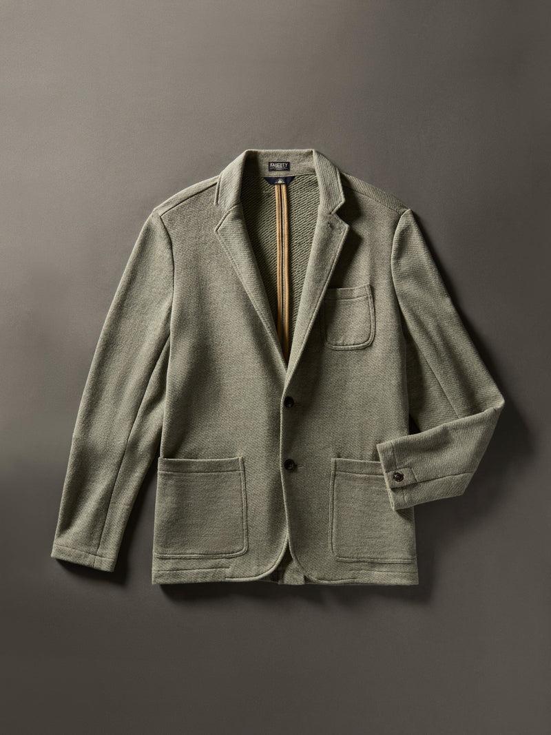 Inlet Knit Blazer - Olive Brush Melange Product Image