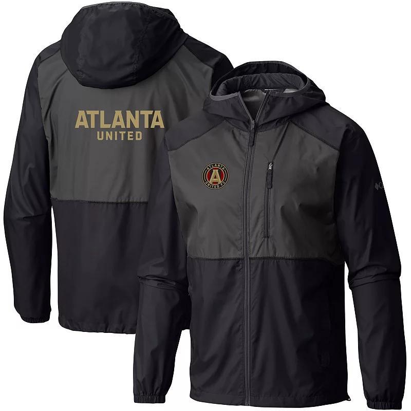 Mens Columbia Black Atlanta United FC Team Logo Flash Forward Full-Zip Windbreaker Jacket Product Image