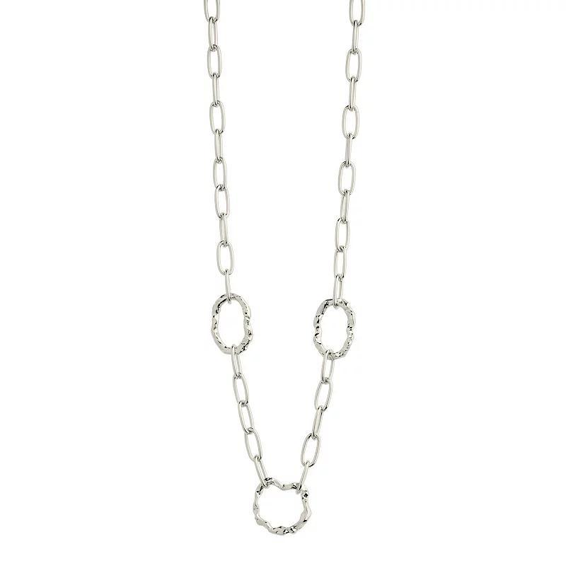 MC Collective Molten Chain Necklace, Womens, Silver Tone Product Image