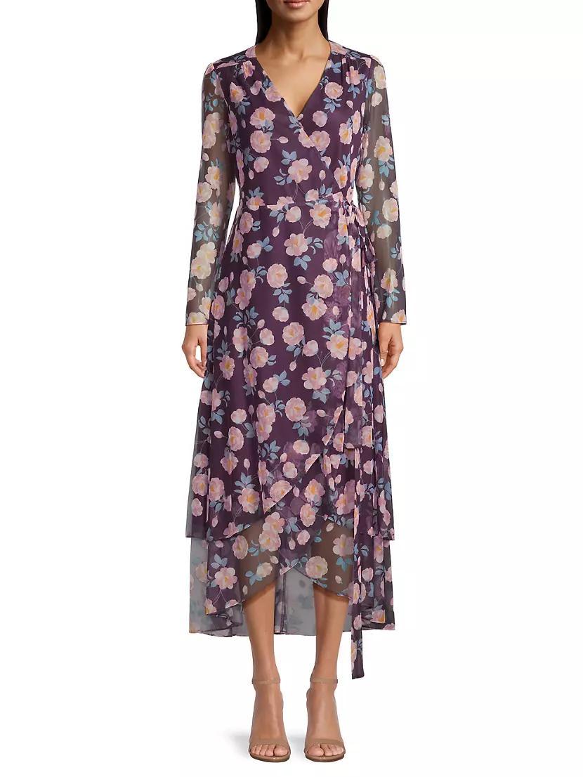 Floral Wrap Maxi Dress Product Image