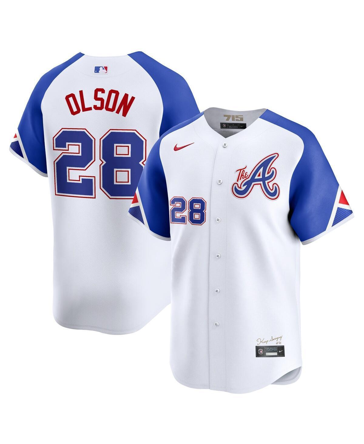 Nike Mens Matt Olson White Atlanta Braves City Connect Limited Player Jersey - White Product Image