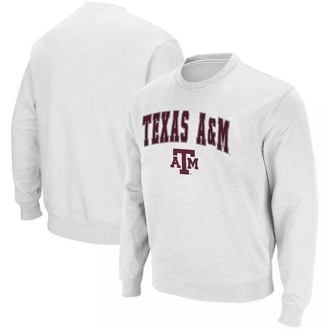 Mens Colosseum Texas A&M Aggies Arch & Logo Tackle Twill Pullover Sweatshirt Product Image