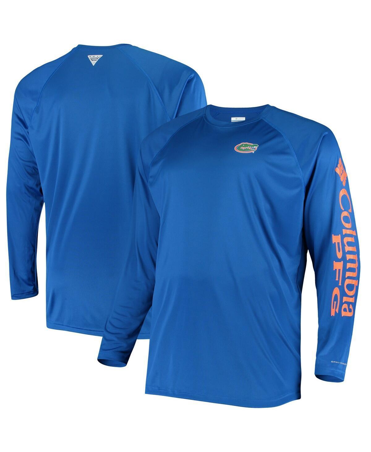 Mens Columbia Royal Florida Gators Big and Tall Terminal Tackle Long Sleeve Omni-Shade T-shirt Product Image