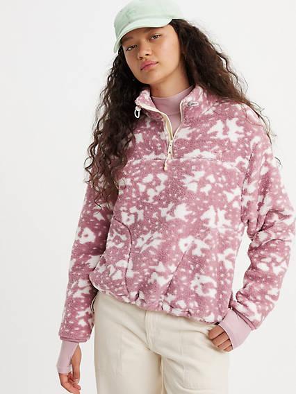 Levi's Foot Sherpa 1/4 Zip Sweatshirt - Women's Product Image