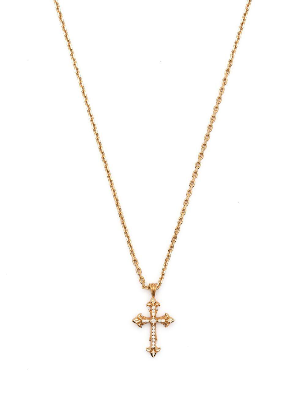 EMANUELE BICOCCHI Fleury Cross-pendant Necklace In Gold Product Image