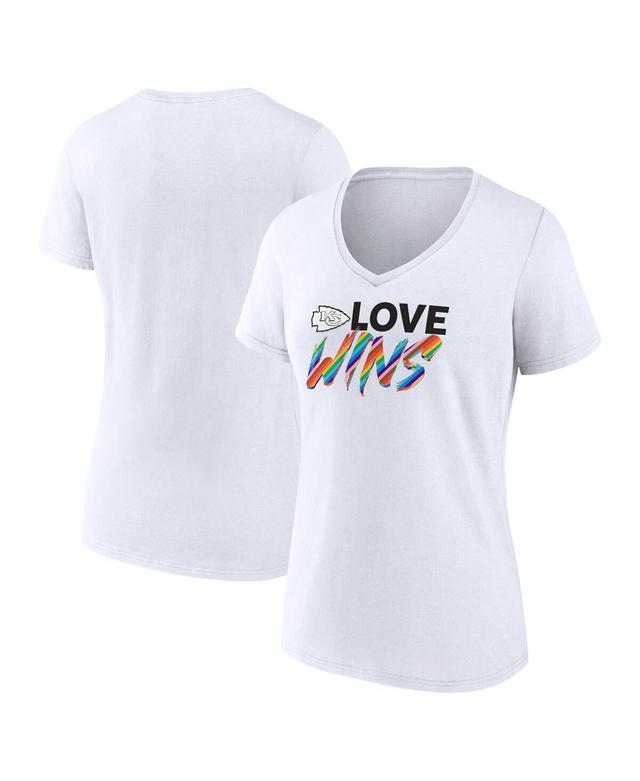 Womens Fanatics Branded Kansas City Chiefs Love Wins V-Neck T-Shirt Product Image