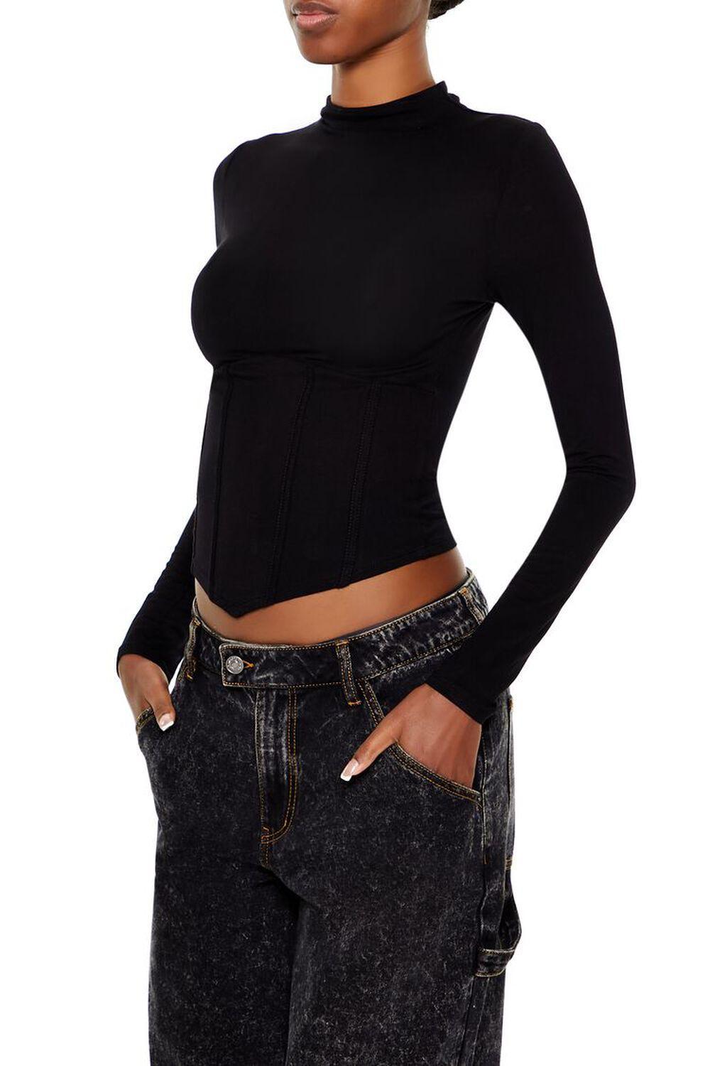 Corset High-Neck Top | Forever 21 Product Image