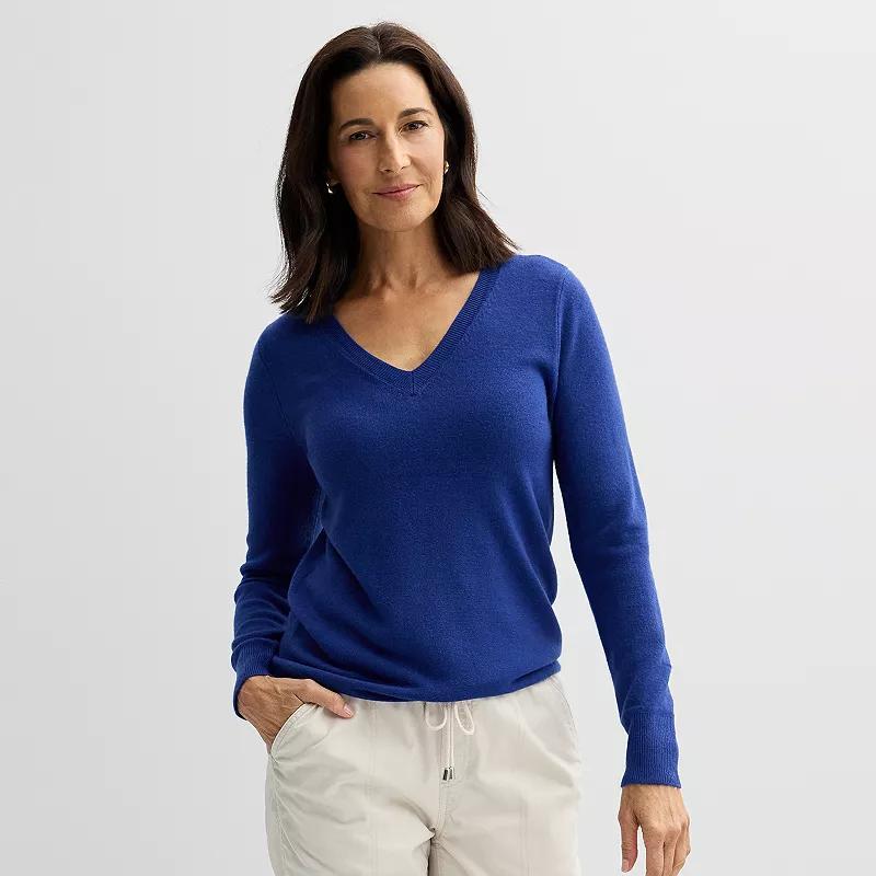 Womens Croft & Barrow The Extra Soft V-Neck Sweater Product Image