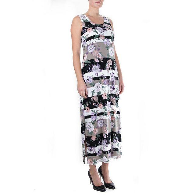 Womens Nina Leonard Print Maxi Dress Black Yellow Team Product Image