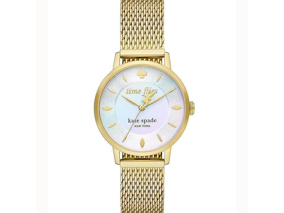 kate spade new york Womens Metro Analog  Gold Stainless Steel Mesh Bracelet Watch Product Image