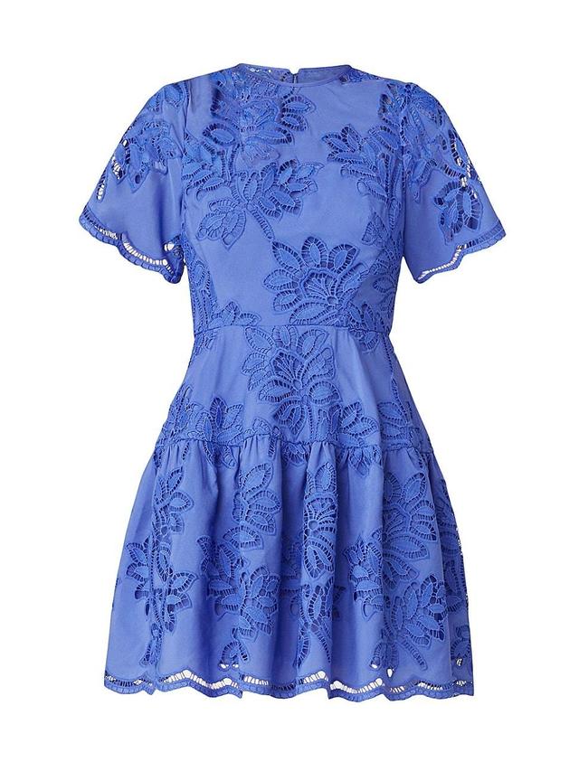 Womens Petra Floral Lace Minidress Product Image