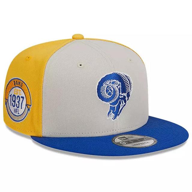 Mens New Era Cream/Royal Los Angeles Rams 2023 Sideline Historic 9FIFTY Snapback Hat Product Image