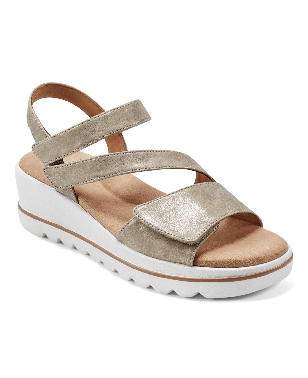 Easy Spirit Womens Shirley Open Toe Strappy Casual Wedge Sandals Product Image