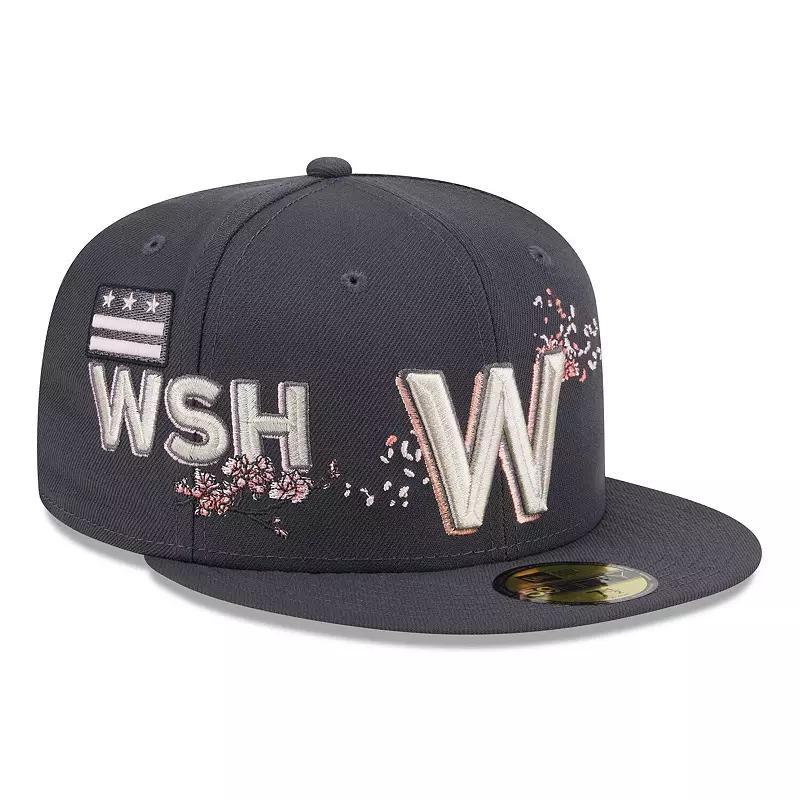 Mens New Era Graphite Washington Nationals City Connect Icon 59FIFTY Fitted Hat Product Image