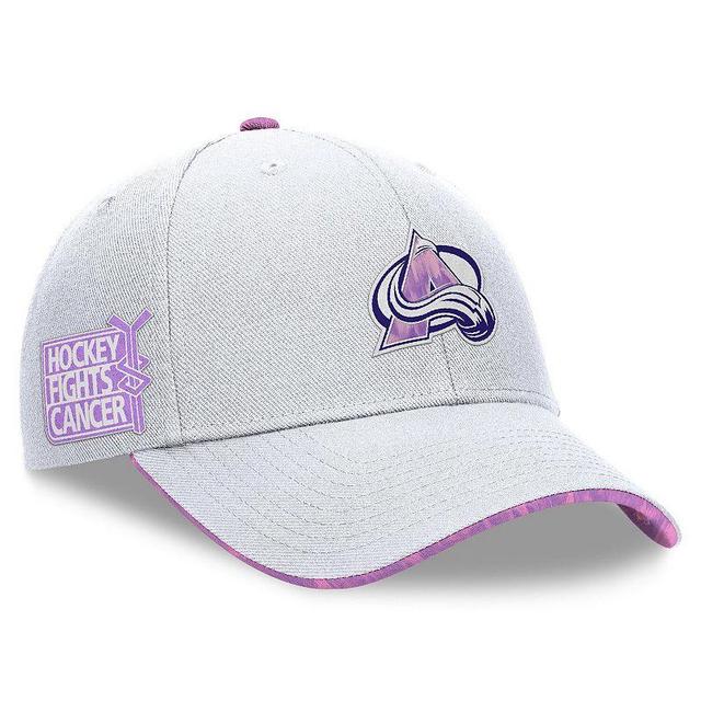 Mens Fanatics Colorado Avalanche Authentic Pro Hockey Fights Cancer Adjustable Hat Product Image