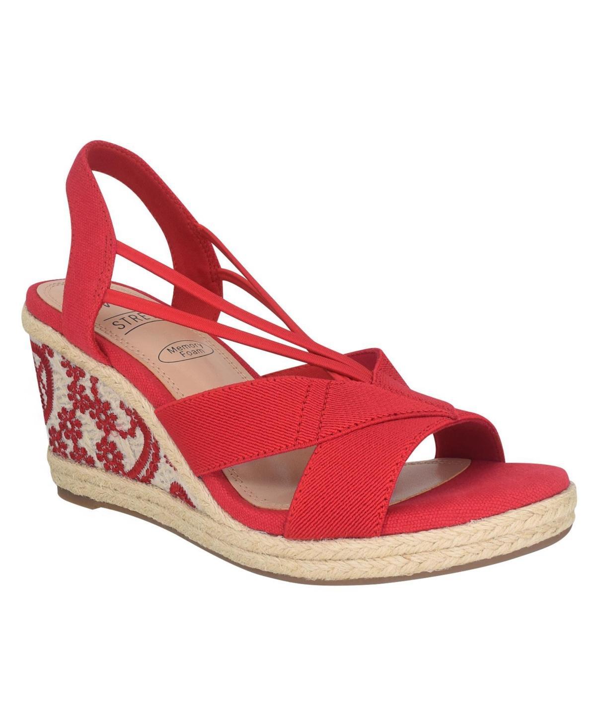 Impo Womens Tiyasa Embroidered Platform Wedge Sandals Product Image