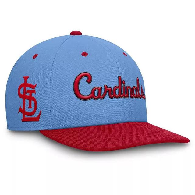 Mens Nike Blue/Red St. Louis Cardinals Cooperstown Collection Pro Performance Snapback Hat Product Image