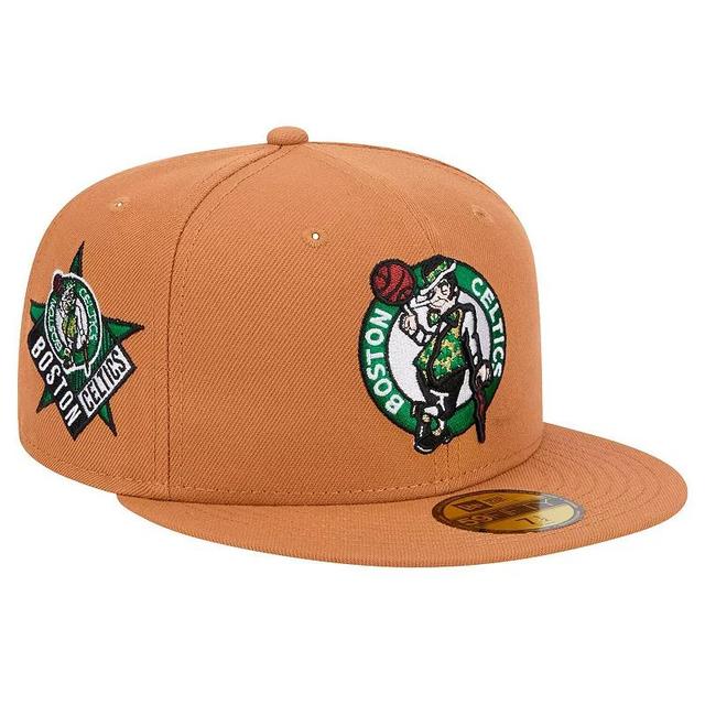 Mens New Era Tan Boston Celtics Color Pack 59FIFTY Fitted Hat Product Image