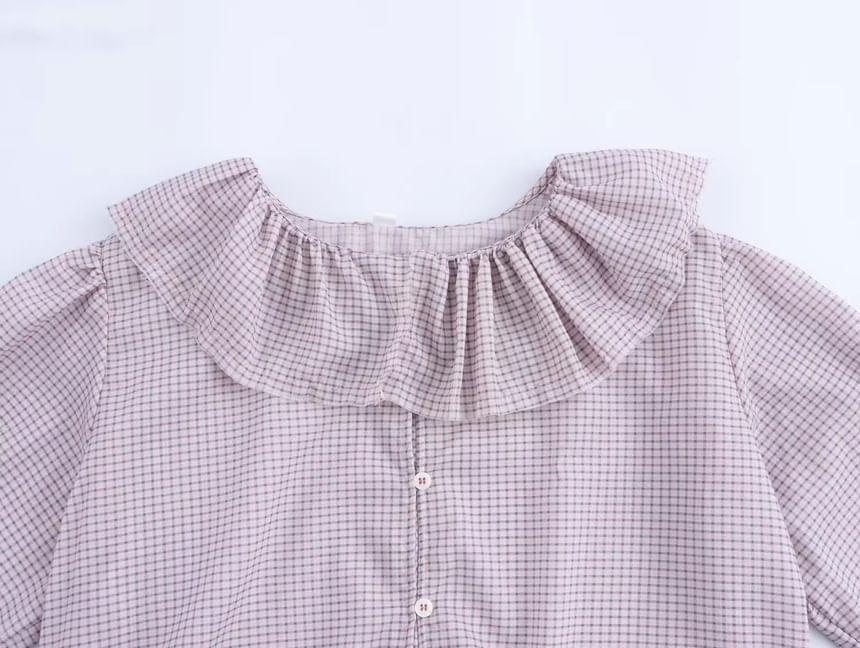 Long-Sleeve Plaid Shirt Product Image