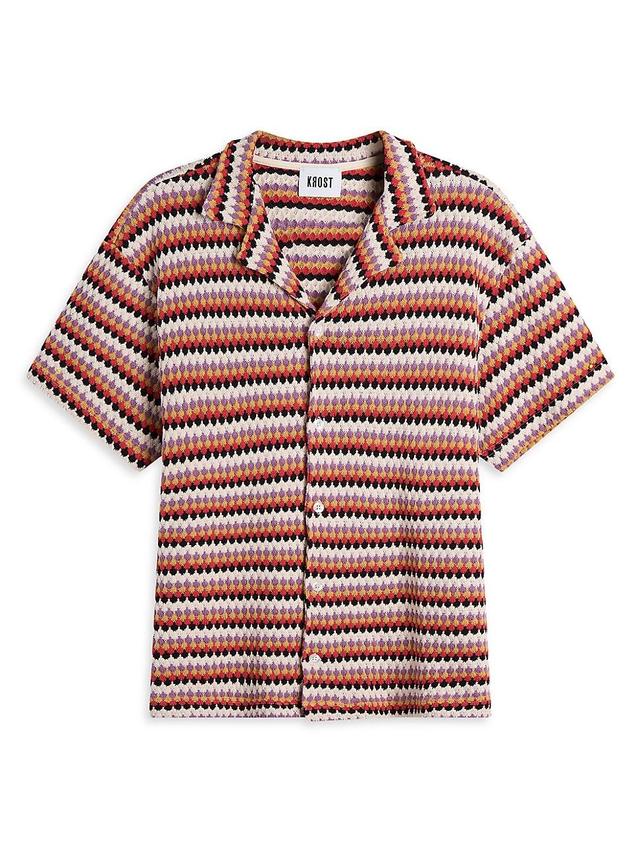 Mens Calico Shell Bowling Shirt Product Image