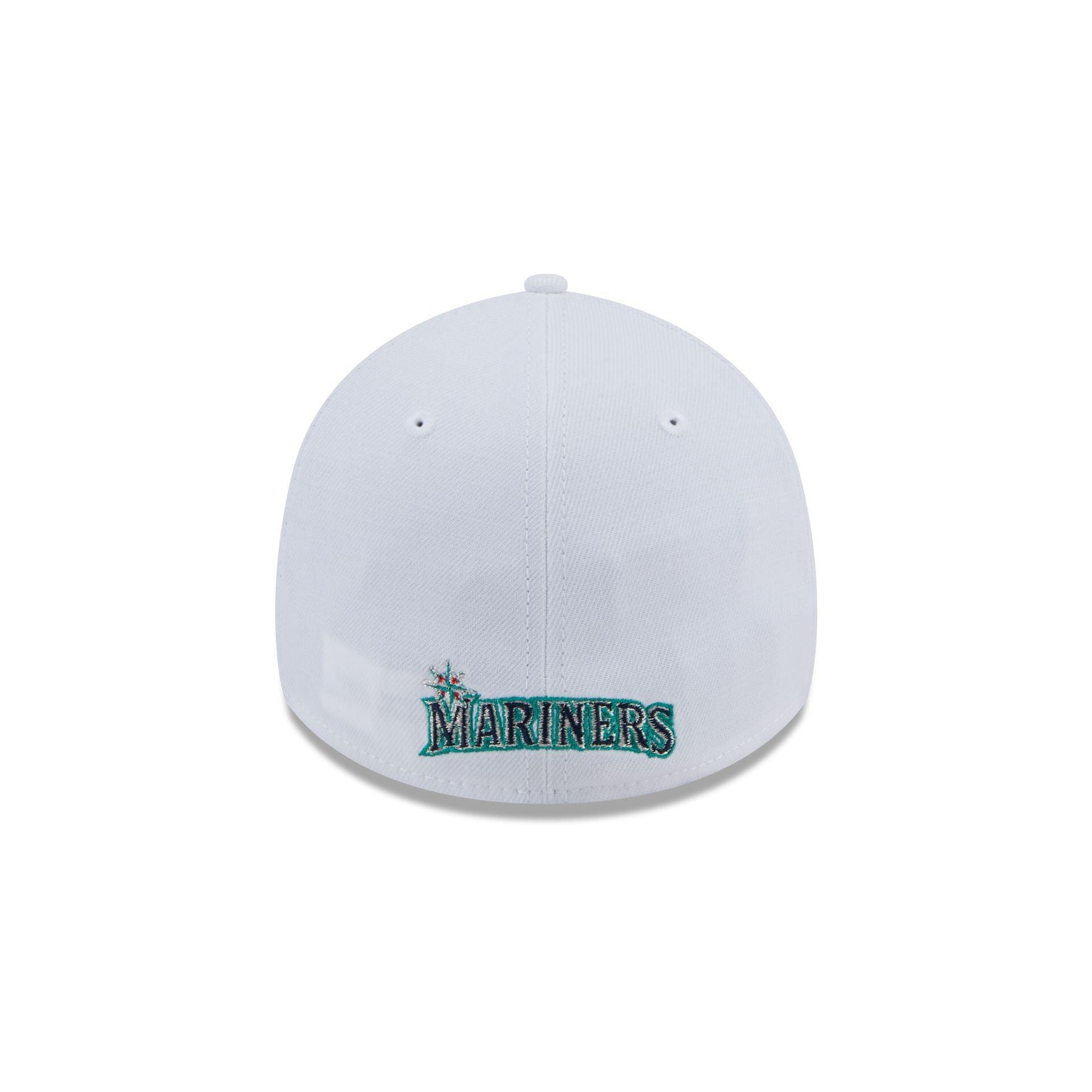 Seattle Mariners Optic White 39THIRTY Stretch Fit Hat Male Product Image