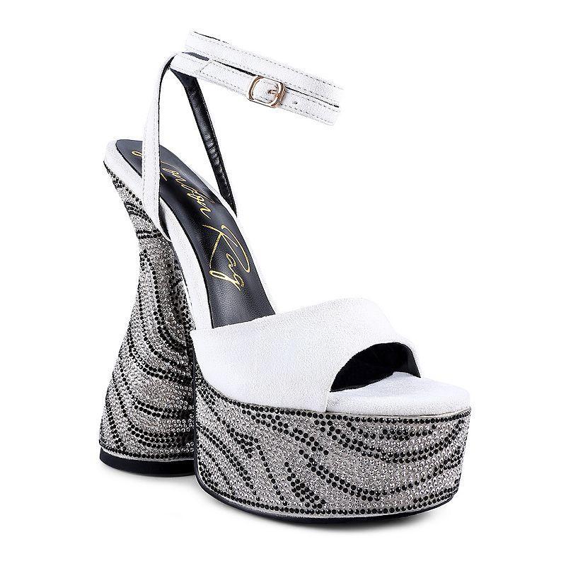 London Rag Backstage Womens Platform Sandals White Product Image