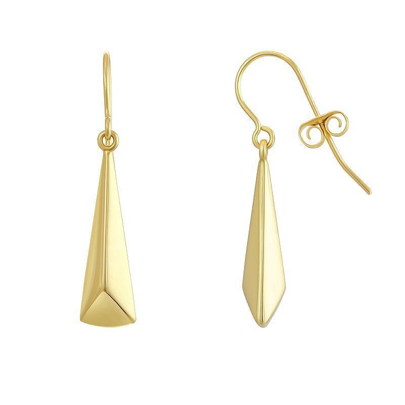 Forever 14K 14k Gold Puffed Kite Drop Earrings, Womens, Yellow Product Image