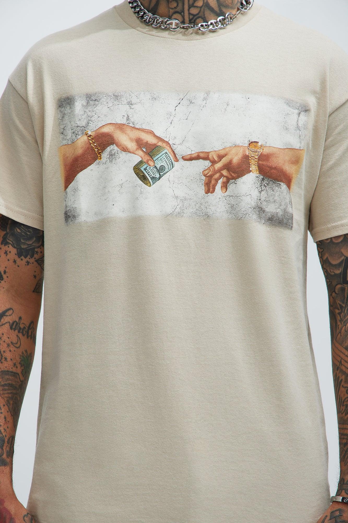 Creation Of Hustle Short Sleeve Tee - Sand Product Image