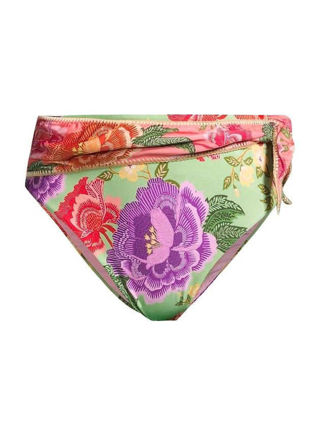 Womens Flower Scarves Bikini Bottom Product Image