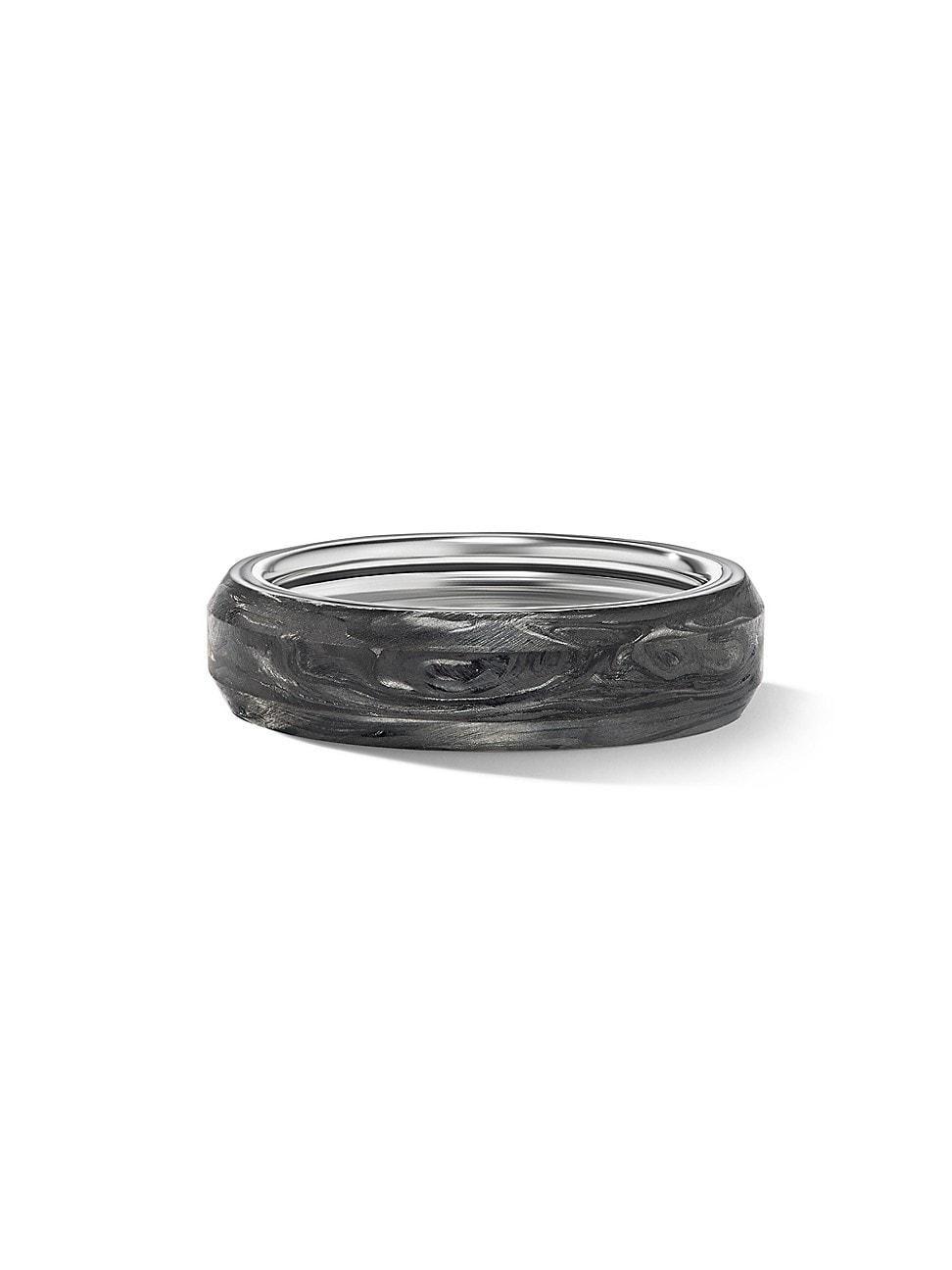 Mens Beveled Band Ring in Sterling Silver Product Image