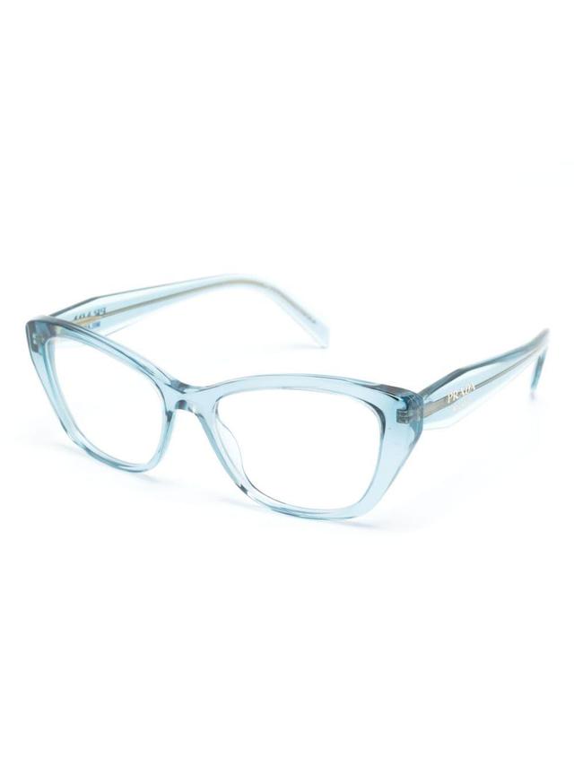 Cat-eye Frame Glasses In Blue Product Image