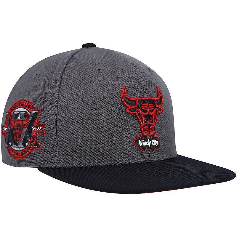 Mens Mitchell & Ness Gray Chicago Bulls Hardwood Classics Born & Bred Fitted Hat Product Image