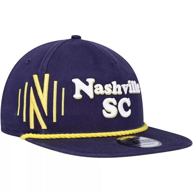 Mens New Era Navy Nashville SC Heritage The Golfer Snapback Hat, Mls Blue Product Image